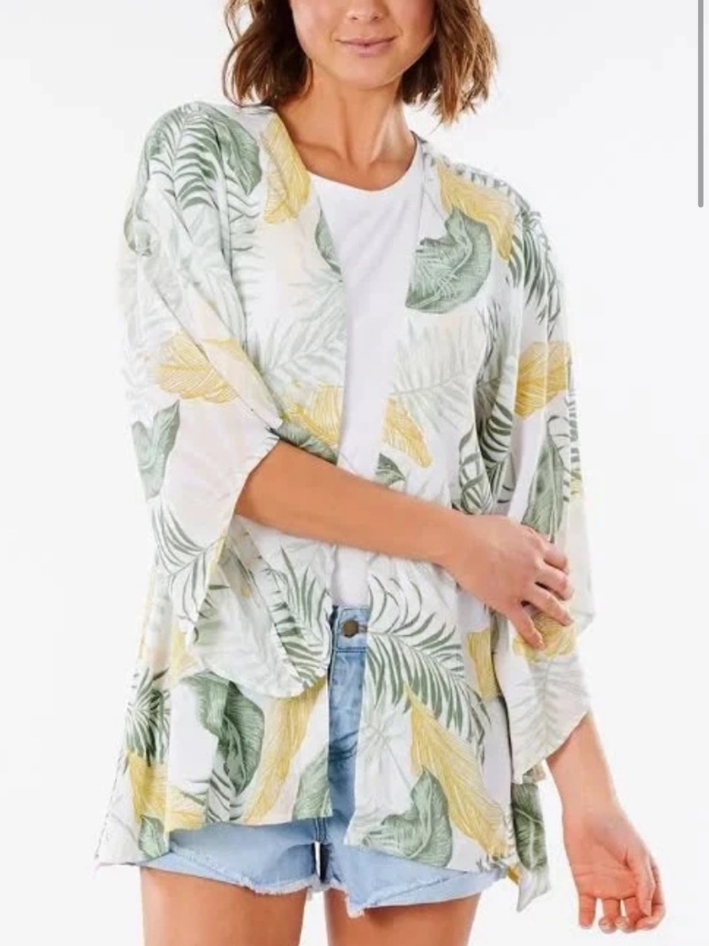 Rip curl Tropical Print Flutter kimono Top